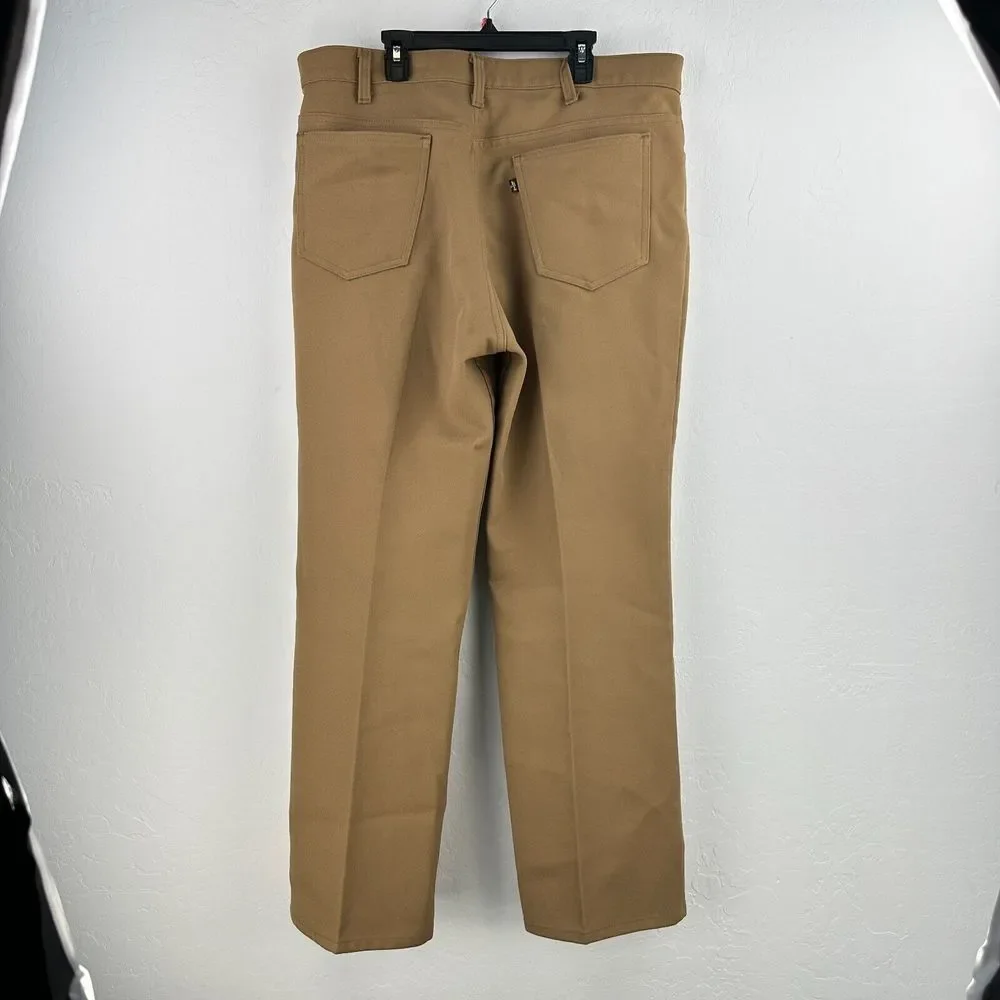 Vintage Levis Strauss &‎ Co. Sta Prest Chino Pants Mens 38 Tan Bootcut Trouser